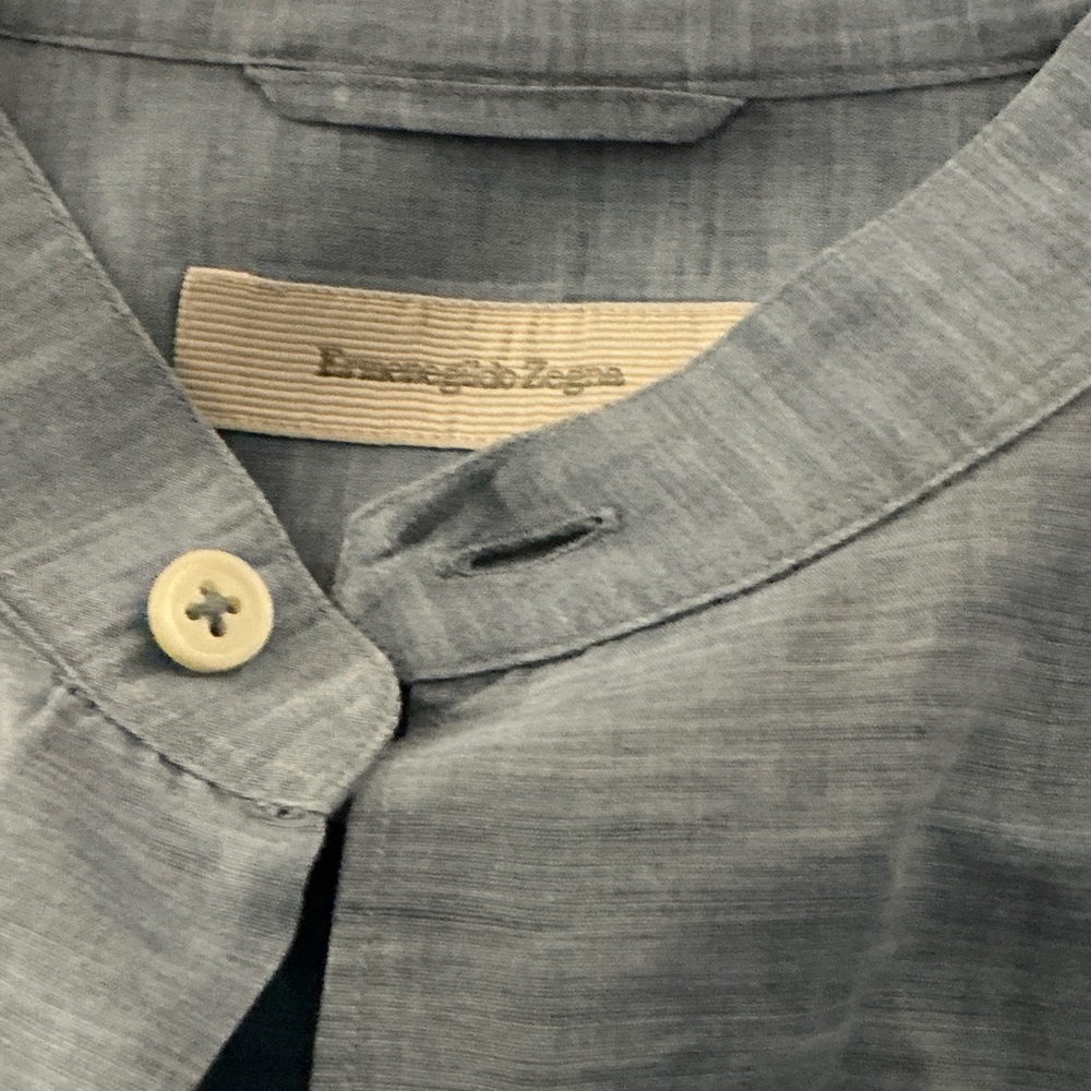 Ermenegildo Zegna Slate Gray Casual Shirt
